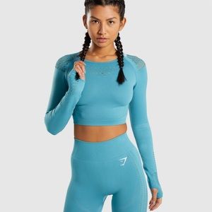 Gymshark Flawless Knit Long Sleeve Crop Top